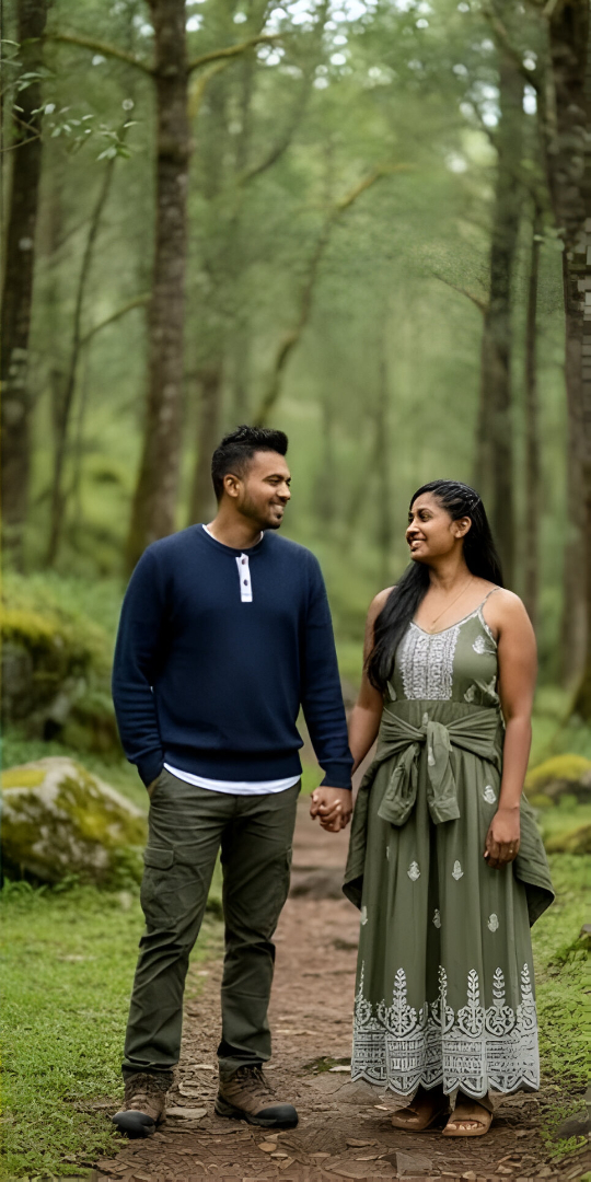 AI generated pre-wedding couple in traditional attire